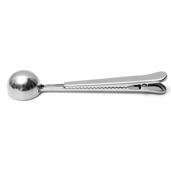 Stainless Steel Coffee Scoop with Bag Clip